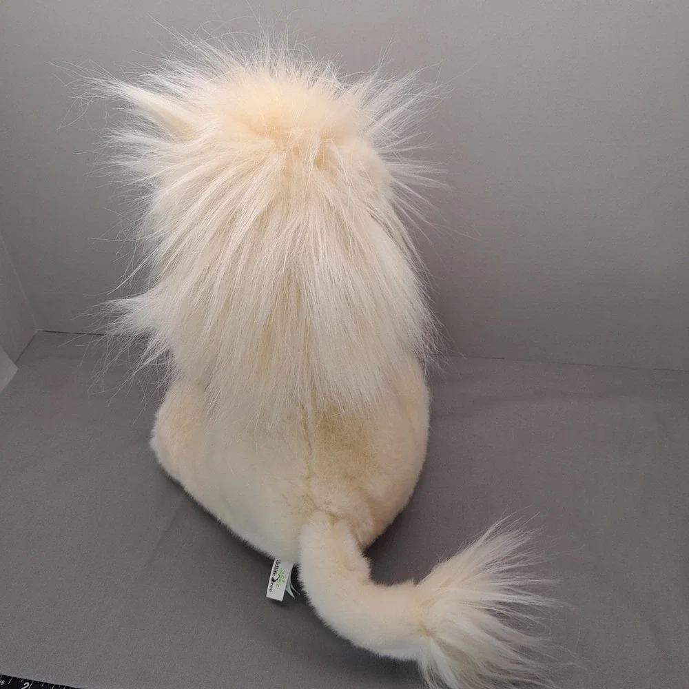 Wildlife Tree White Lion Plush Stuffed Animal Soft Fluffy Mane 10 Inch Sitting